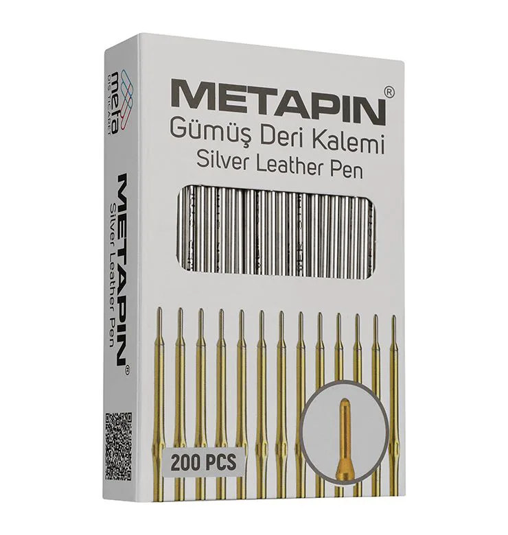 Metapin Gümüş  Deri Kalemi